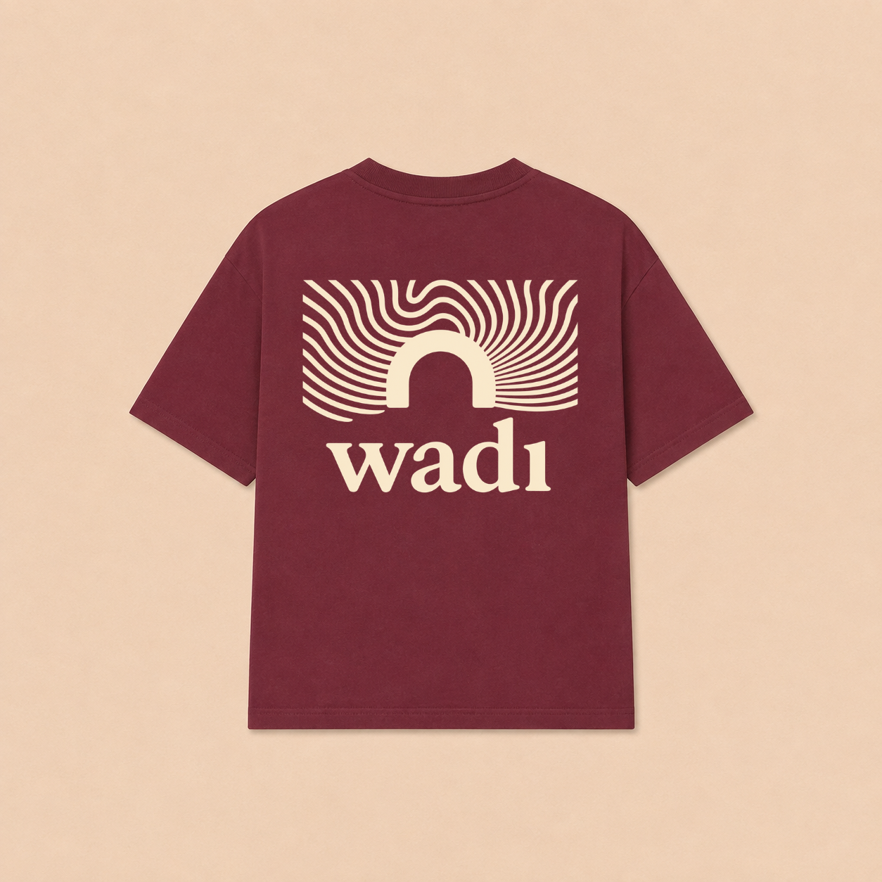 Camiseta Granate y Crema