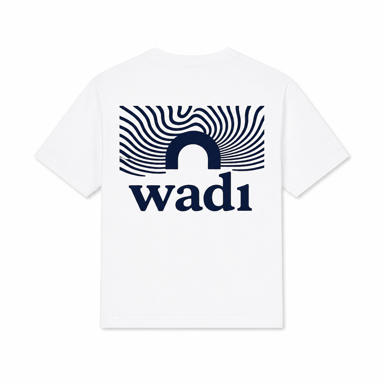 Camiseta Blanca y Azul Marina