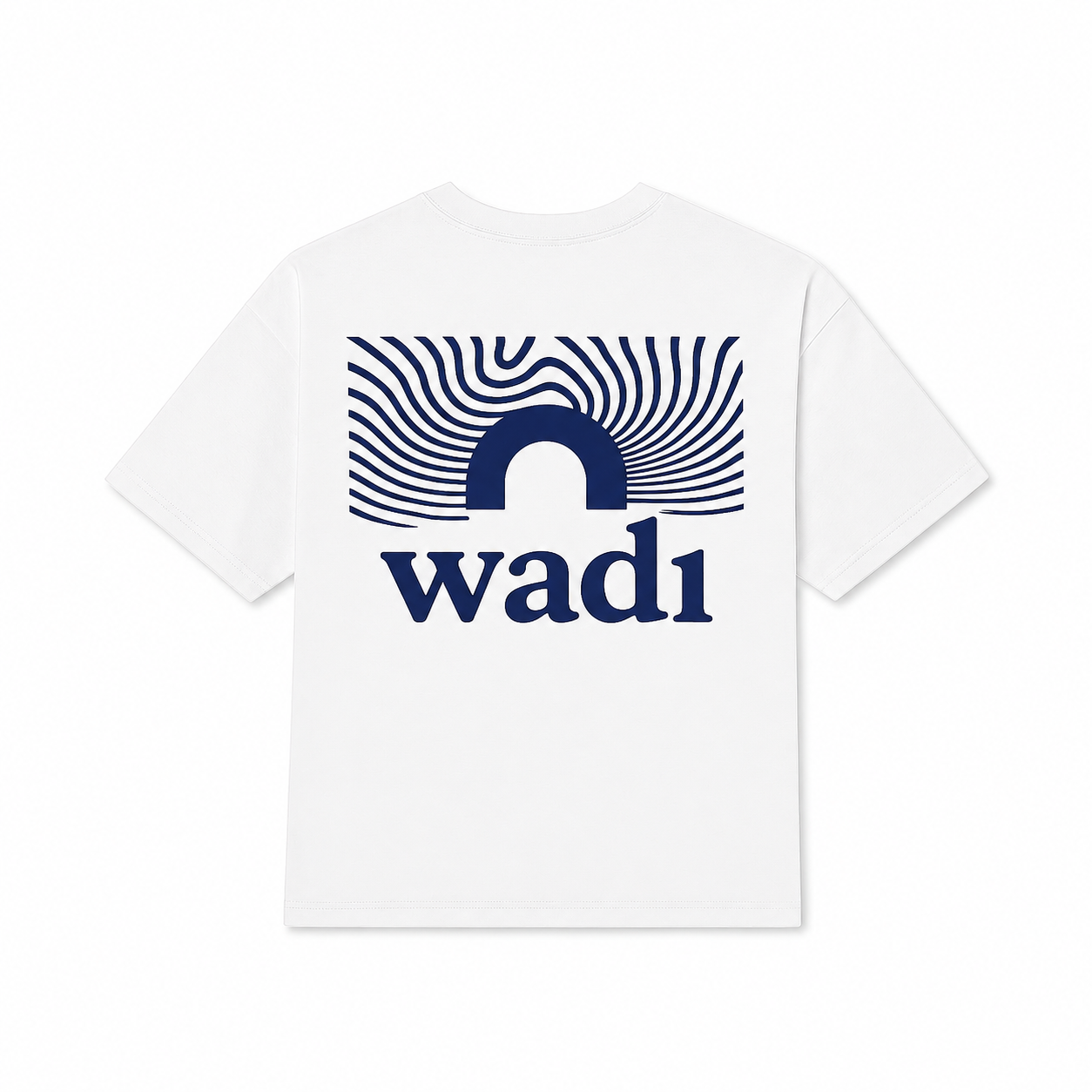Camiseta Blanca y Azul Marina