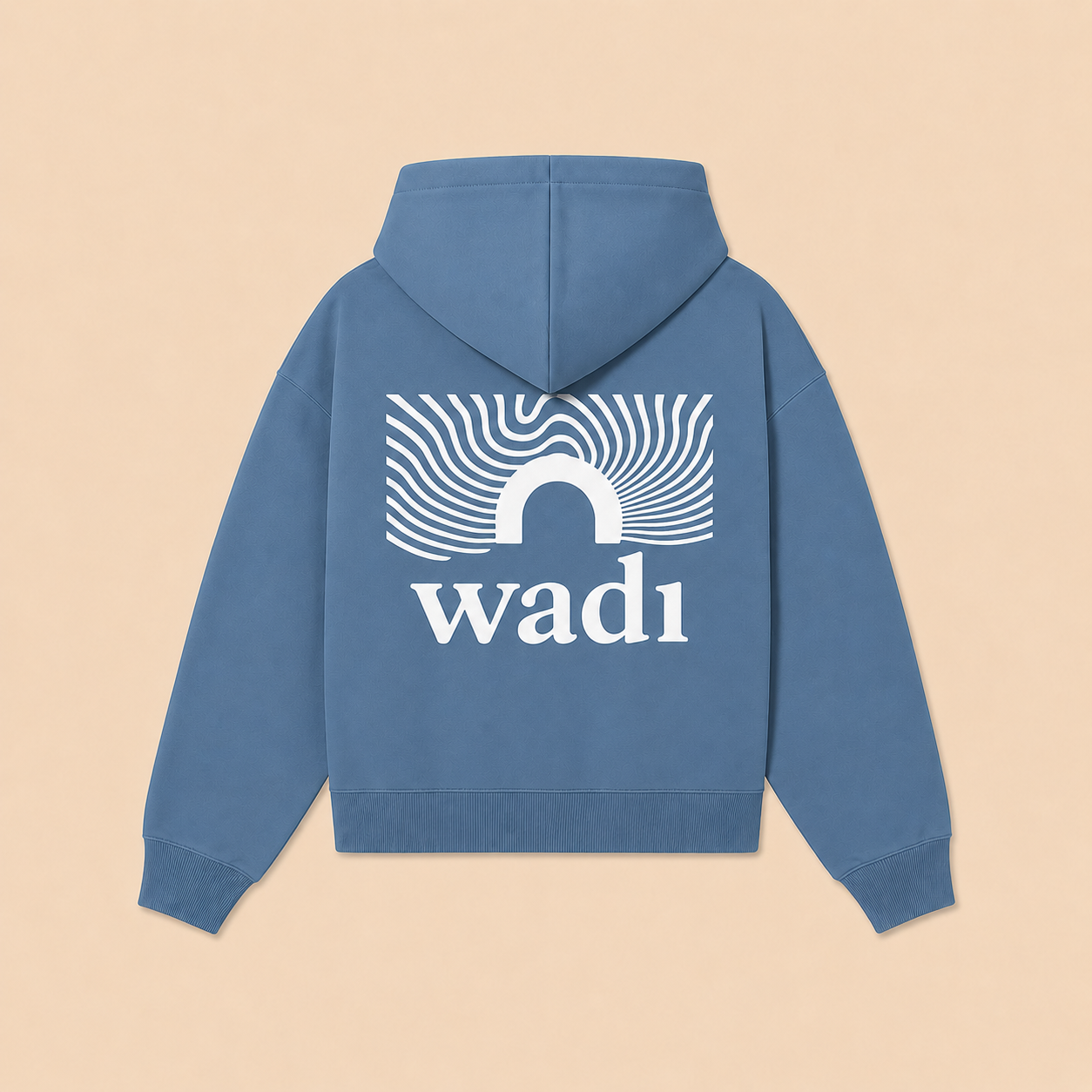 Sudadera Azul Acero y Blanca